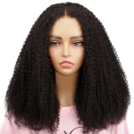 Afro Kinky Curly 2x6 HD Lace Closure 100% Human Hair Glueless Wig